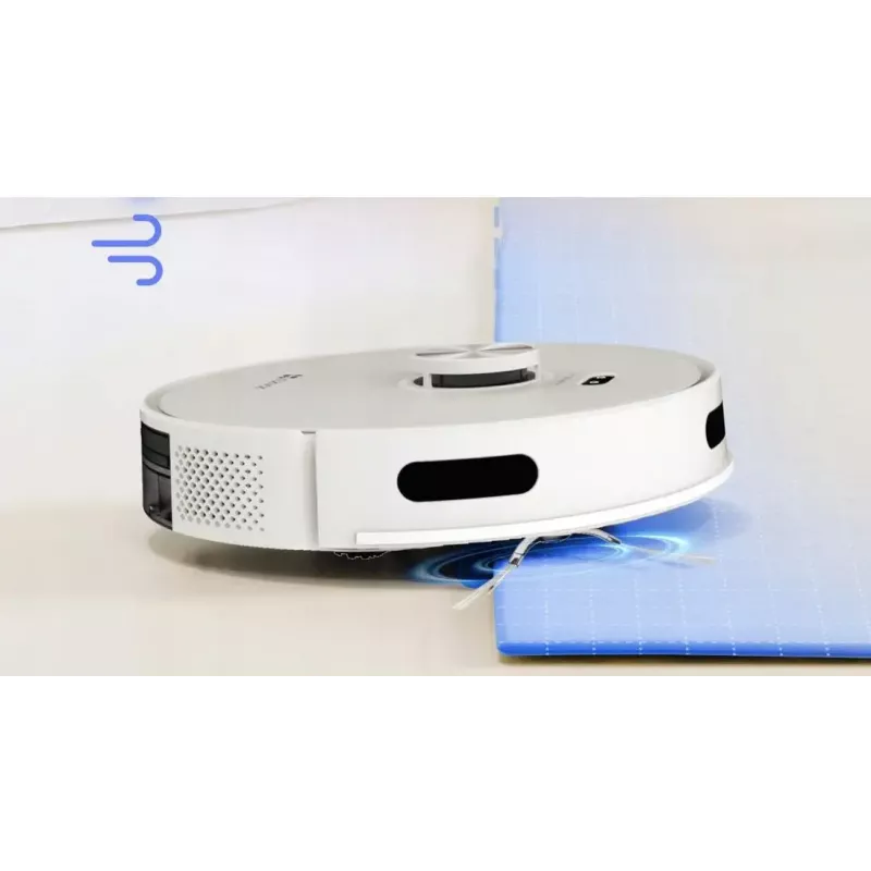 Robô aspirador EZVIZ RE5S Plus — 9000 Pa de potência de aspiração, bateria de 5200 mAh, 22 minutos de autonomia, função de lavagem, base de autossegagem