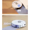 Robô aspirador EZVIZ RE5S Plus — 9000 Pa de potência de aspiração, bateria de 5200 mAh, 22 minutos de autonomia, função de lavagem, base de autossegagem
