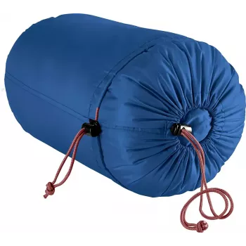 Saco-cama tipo múmia DEUTER Starlight para altura 130–170 cm, enchimento de fibra oca, verão, 910 g, com capuz, nightblue/redwood