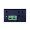 PLANET IGUP-2205AT conversor de suportes industrial, 2 portas 100/1000X SFP para 2 portas 10/100/1000T, PoE 90 W, 12-48 V, metálico, azul