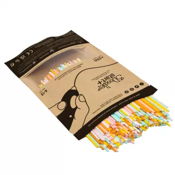 Recarga de filamento 3DOODLER Start Eco Plastic Fire and Ice – 250 unid., 2,5 mm, compostável, laranja/turquesa/branco/amarelo