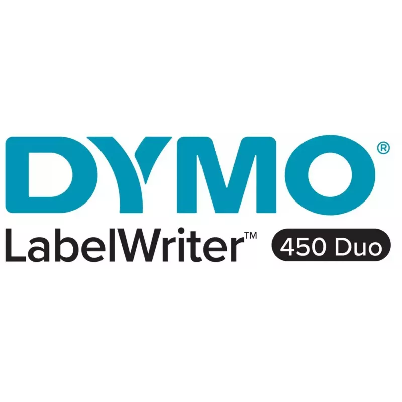 Impressora de etiquetas DYMO LabelWriter 450 Duo | Impressora de etiquetas térmica direta | Impressão rápida de etiquetas, códigos de barras e mais | Imprime etiquetas LW e etiquetas plásticas D1