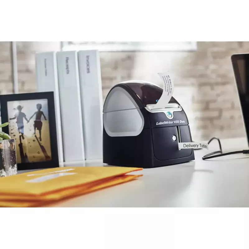 Impressora de etiquetas DYMO LabelWriter 450 Duo | Impressora de etiquetas térmica direta | Impressão rápida de etiquetas, códigos de barras e mais | Imprime etiquetas LW e etiquetas plásticas D1