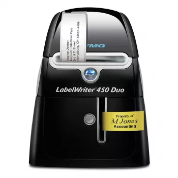 Impressora de etiquetas DYMO LabelWriter 450 Duo | Impressora de etiquetas térmica direta | Impressão rápida de etiquetas, códigos de barras e mais | Imprime etiquetas LW e etiquetas plásticas D1