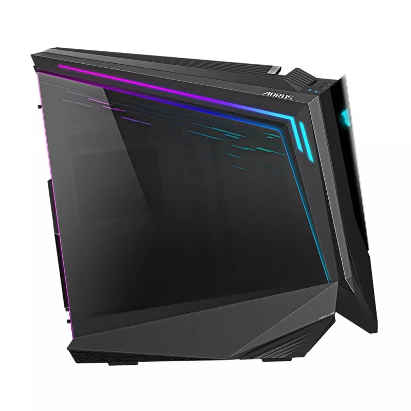Caixa de PC GIGABYTE AORUS C700 GLASS – Full-Tower, suporta até E-ATX e radiadores de 420 mm, 5 ventoinhas de 120 mm pré-instaladas, USB 3.1 Type-C, RGB Fusion