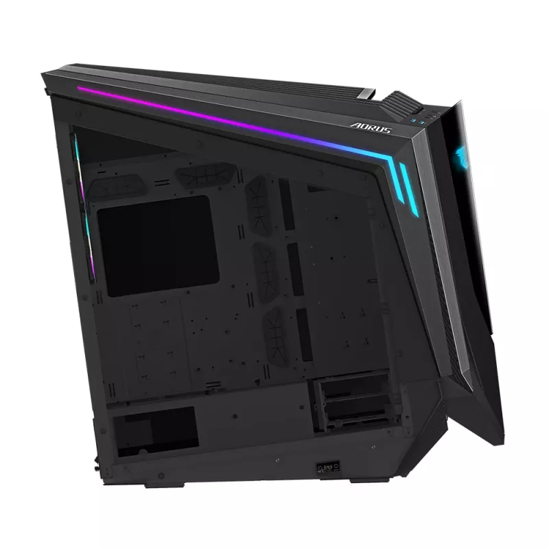 Caixa de PC GIGABYTE AORUS C700 GLASS – Full-Tower, suporta até E-ATX e radiadores de 420 mm, 5 ventoinhas de 120 mm pré-instaladas, USB 3.1 Type-C, RGB Fusion