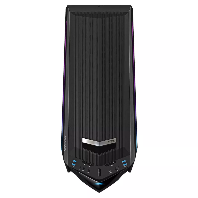 Caixa de PC GIGABYTE AORUS C700 GLASS – Full-Tower, suporta até E-ATX e radiadores de 420 mm, 5 ventoinhas de 120 mm pré-instaladas, USB 3.1 Type-C, RGB Fusion
