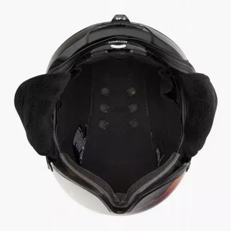 Capacete de esqui Casco SP-2 Carbonic Visor, tamanho M (55–57 cm), preto