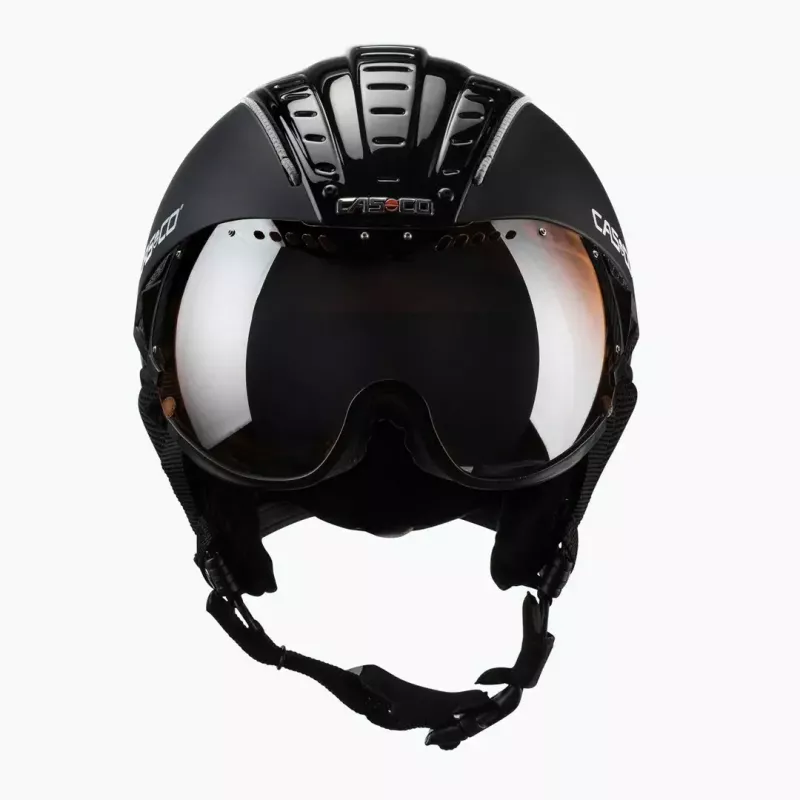 Capacete de esqui Casco SP-2 Carbonic Visor, tamanho M (55–57 cm), preto