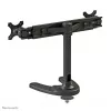 Neomounts FPMA-D700DD suporte de secretária para dois monitores, articulado, 19-30 polegadas (48,3-76,2 cm), 8 kg por ecrã, VESA 75x75-100x100, base/passa-cabos, preto