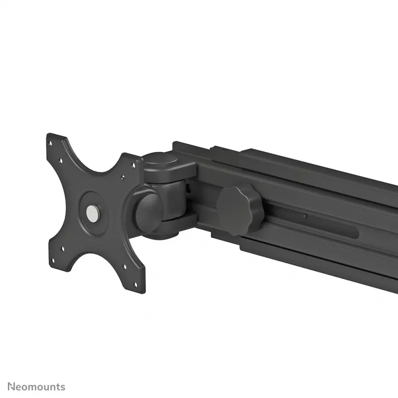 Neomounts FPMA-D700DD suporte de secretária para dois monitores, articulado, 19-30 polegadas (48,3-76,2 cm), 8 kg por ecrã, VESA 75x75-100x100, base/passa-cabos, preto