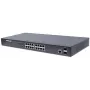 Switch Intellinet 16 portas Gigabit Ethernet PoE+ gerido via web com 2 portas SFP, compatível com IEEE 802.3at/af Power over Ethernet (PoE+/PoE), 374 W, Endspan, montagem em rack 19 polegadas