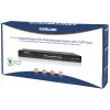 Switch Intellinet 16 portas Gigabit Ethernet PoE+ gerido via web com 2 portas SFP, compatível com IEEE 802.3at/af Power over Ethernet (PoE+/PoE), 374 W, Endspan, montagem em rack 19 polegadas