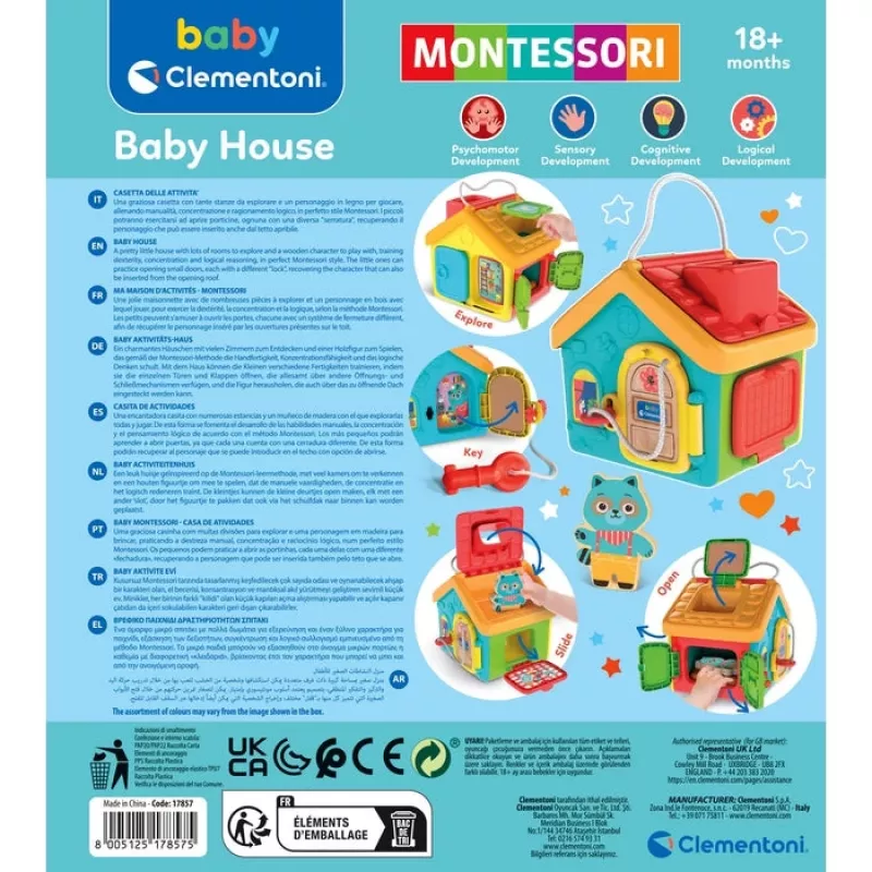 Brinquedo educativo Clementoni 17874 multicolorido – brinquedo pedagógico para bebés a partir de 1,5 anos