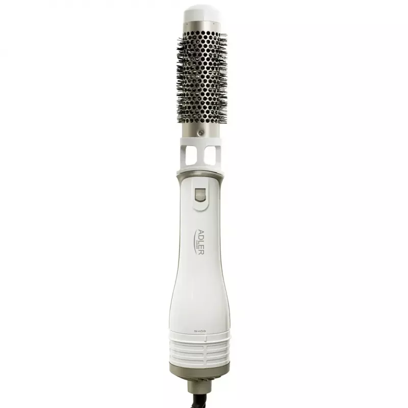 Adler AD 2027 modelador-secador de cabelo 5 em 1, 1200 W, 2 níveis de aquecimento, 5 acessórios com revestimento cerâmico, branco/champanhe