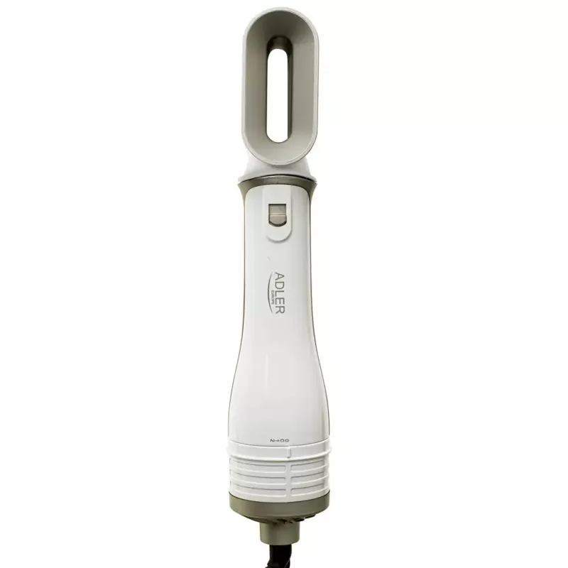 Adler AD 2027 modelador-secador de cabelo 5 em 1, 1200 W, 2 níveis de aquecimento, 5 acessórios com revestimento cerâmico, branco/champanhe