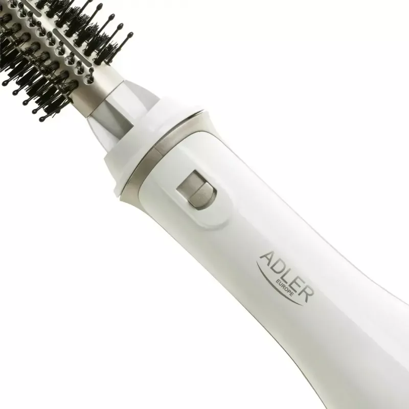 Adler AD 2027 modelador-secador de cabelo 5 em 1, 1200 W, 2 níveis de aquecimento, 5 acessórios com revestimento cerâmico, branco/champanhe