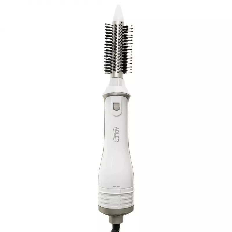 Adler AD 2027 modelador-secador de cabelo 5 em 1, 1200 W, 2 níveis de aquecimento, 5 acessórios com revestimento cerâmico, branco/champanhe