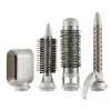 Adler AD 2027 modelador-secador de cabelo 5 em 1, 1200 W, 2 níveis de aquecimento, 5 acessórios com revestimento cerâmico, branco/champanhe