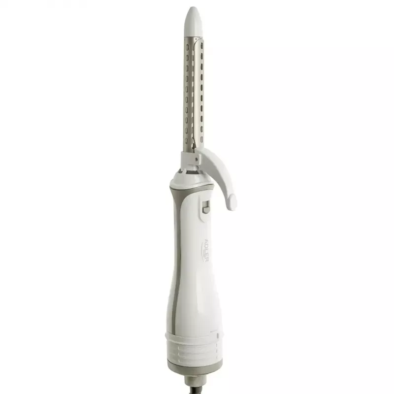 Adler AD 2027 modelador-secador de cabelo 5 em 1, 1200 W, 2 níveis de aquecimento, 5 acessórios com revestimento cerâmico, branco/champanhe