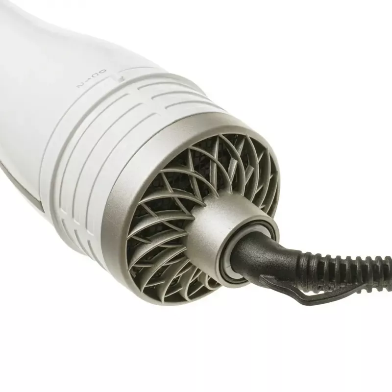 Adler AD 2027 modelador-secador de cabelo 5 em 1, 1200 W, 2 níveis de aquecimento, 5 acessórios com revestimento cerâmico, branco/champanhe