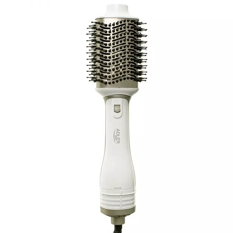 Adler AD 2027 modelador-secador de cabelo 5 em 1, 1200 W, 2 níveis de aquecimento, 5 acessórios com revestimento cerâmico, branco/champanhe