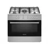 Fogão a gás e elétrico independente Ravanson KWGE-K90A Cheff, 90 cm, placa de 5 bicos (wok), forno elétrico 110 l, aço inoxidável/prateado