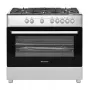 Fogão a gás e elétrico independente Ravanson KWGE-K90A Cheff, 90 cm, placa de 5 bicos (wok), forno elétrico 110 l, aço inoxidável/prateado