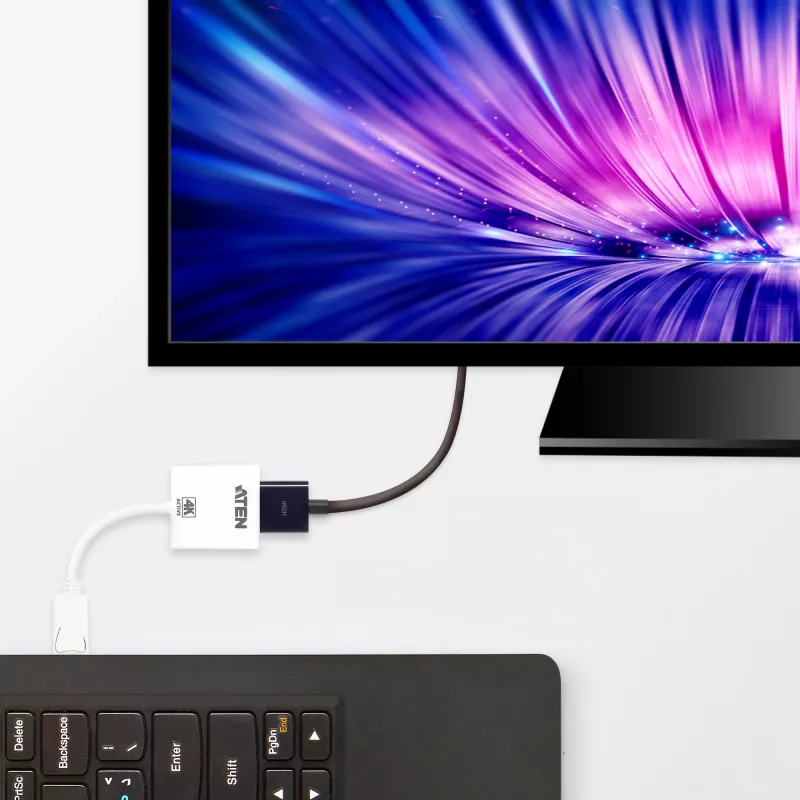 Conversor ativo DisplayPort para HDMI ATEN 4K, 3D, até 3840 x 2160 @30Hz