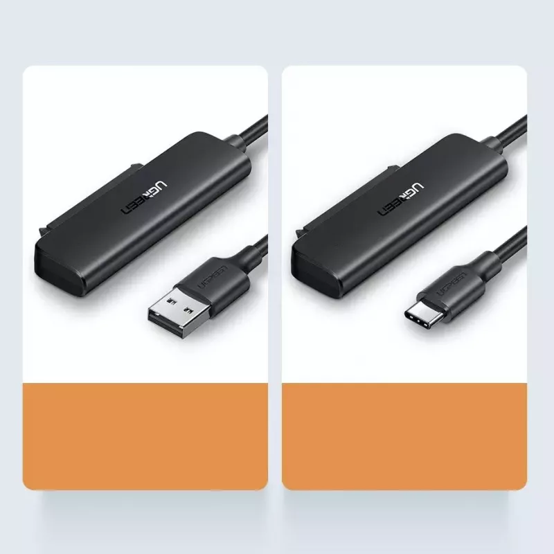 Caixa externa SATA III USB 3.0 de 2,5 polegadas UGREEN 70609 para SSD/HDD SATA de 2,5 polegadas, USB-A para SATA, 5 Gbit/s, preto