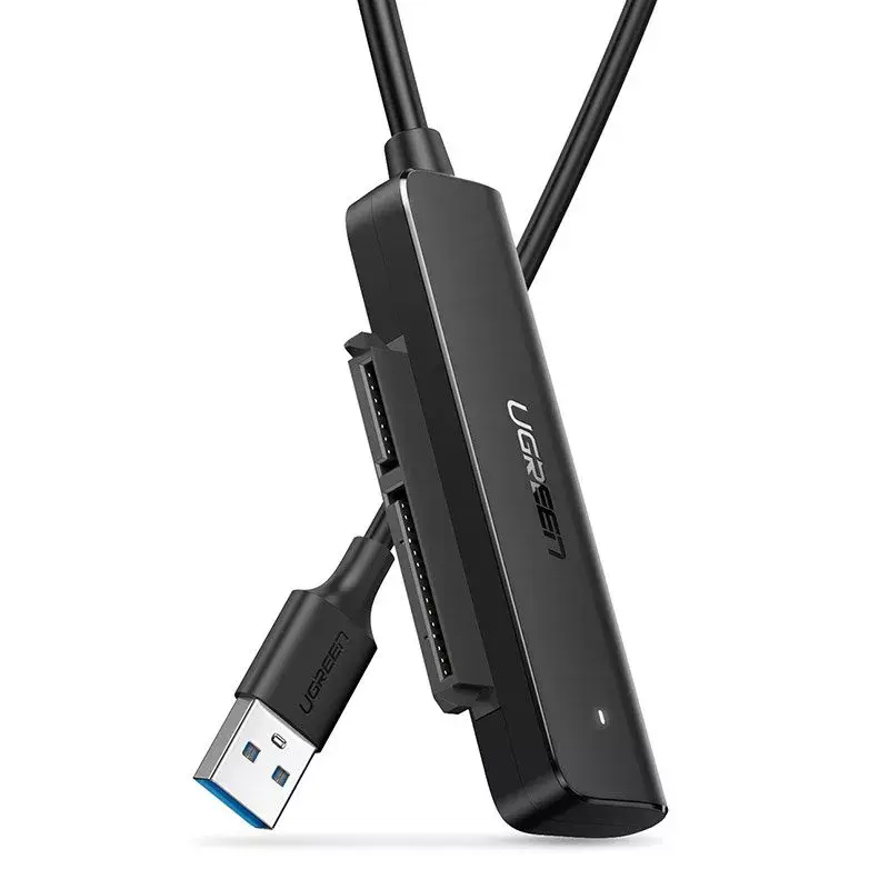Caixa externa SATA III USB 3.0 de 2,5 polegadas UGREEN 70609 para SSD/HDD SATA de 2,5 polegadas, USB-A para SATA, 5 Gbit/s, preto