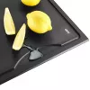 Tábua de corte GEFU SLIZE retangular madeira cinzento – tábua de corte de madeira retangular GEFU SLIZE 13967, acabamento cinzento