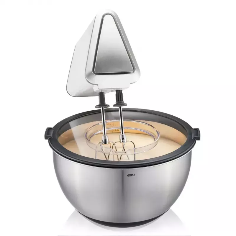 Conjunto GEFU com 2 taças com tampas G-35055 — taças de mistura/armazenamento em plástico empilháveis e duradouras