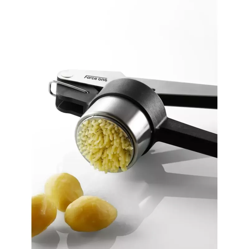 Espremedor de batatas GEFU 13110 – prensa em aço inoxidável com 2 discos