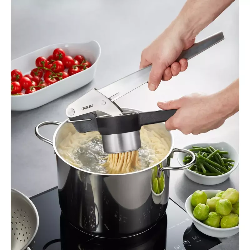 Espremedor de batatas GEFU 13110 – prensa em aço inoxidável com 2 discos