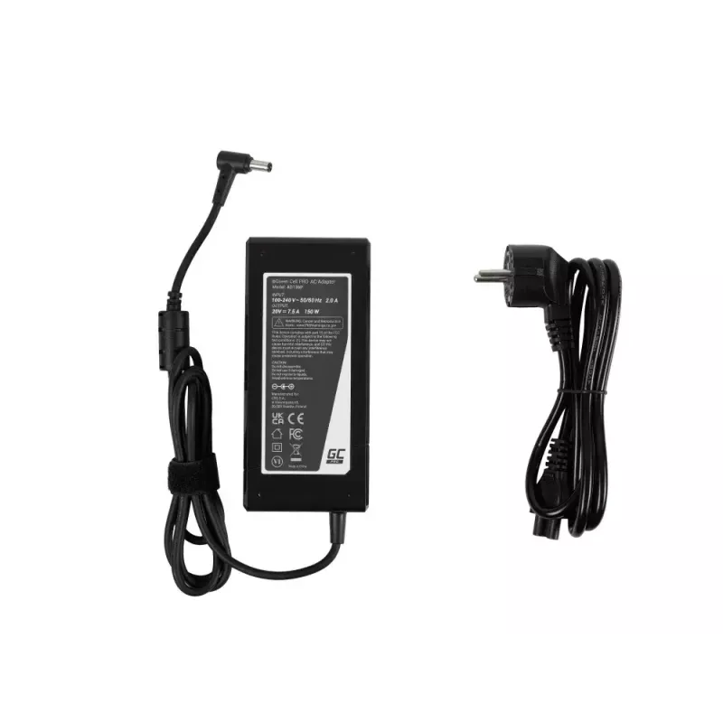 Fonte de alimentação Green Cell AD136P universal 150 W 20 V 7,5 A AC/DC preta