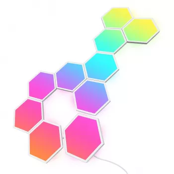 Painel inteligente Govee Glide Hexa Light Panels Wi-Fi branco 10 peças