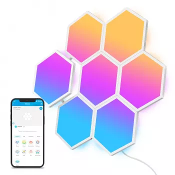 Painel inteligente Govee Glide Hexa Light Panels Wi-Fi branco 10 peças