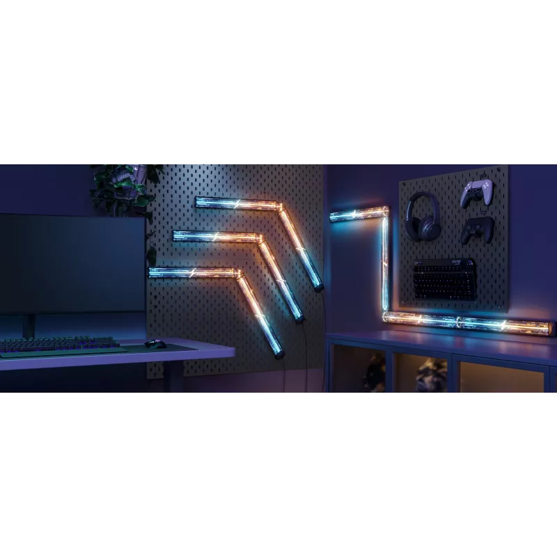 Luz de parede inteligente Govee Gaming Wall Lights (4+1) – Wi-Fi/Bluetooth, multicolor, 4 peças, 370×45×30 mm