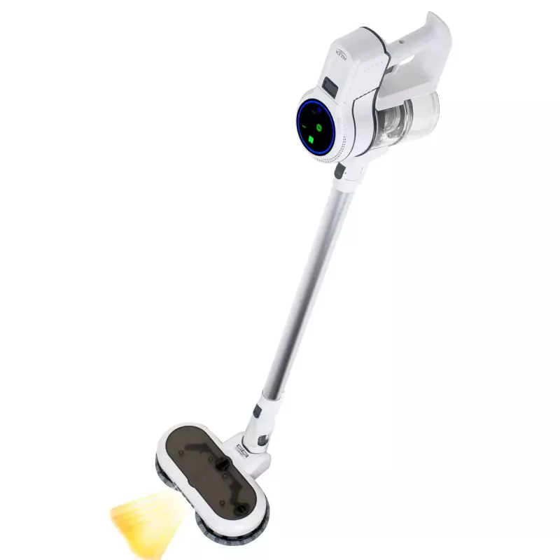 Aspirador com bateria Adler AD 7064 2em1 – 350 W máx, 13.000 Pa de sucção, bateria 2000 mAh, limpeza a seco e a húmido, 0,6 l de pó, 0,15 l de água, ecrã tátil LED, 4 modos