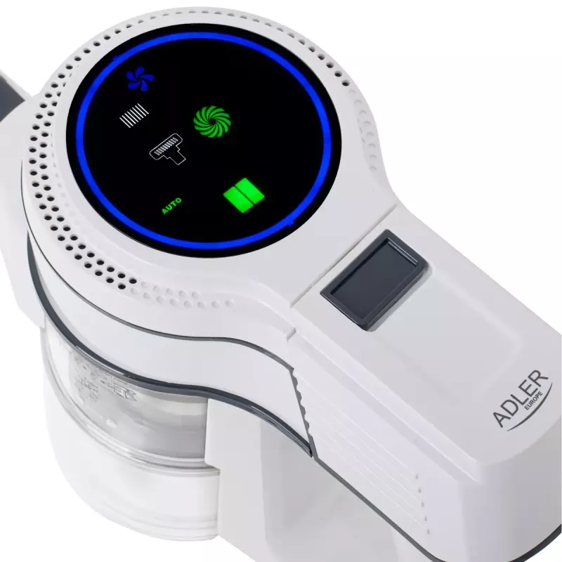 Aspirador com bateria Adler AD 7064 2em1 – 350 W máx, 13.000 Pa de sucção, bateria 2000 mAh, limpeza a seco e a húmido, 0,6 l de pó, 0,15 l de água, ecrã tátil LED, 4 modos