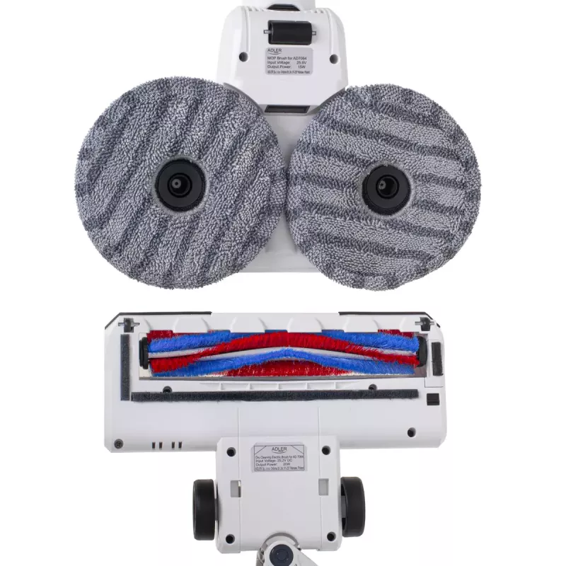 Aspirador com bateria Adler AD 7064 2em1 – 350 W máx, 13.000 Pa de sucção, bateria 2000 mAh, limpeza a seco e a húmido, 0,6 l de pó, 0,15 l de água, ecrã tátil LED, 4 modos