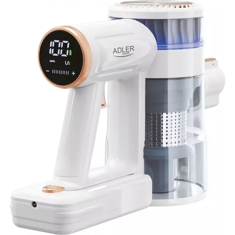Aspirador vertical sem fios Adler AD 7079, motor sem escovas, 9000 Pa, 2200 mAh, 0,4 L sem saco
