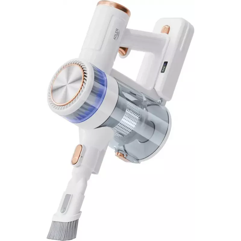 Aspirador vertical sem fios Adler AD 7079, motor sem escovas, 9000 Pa, 2200 mAh, 0,4 L sem saco