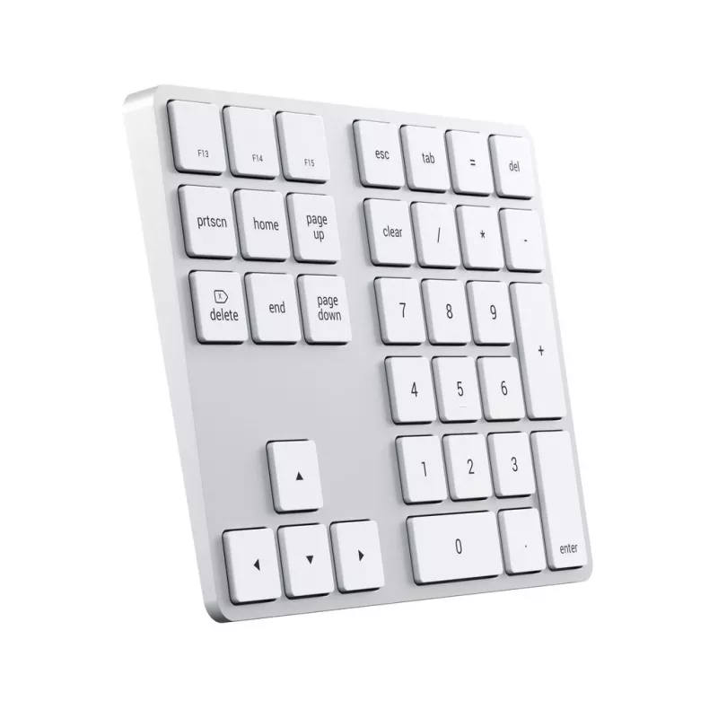 Satechi ST-XLABKS teclado numérico sem fios Bluetooth Extended, prateado