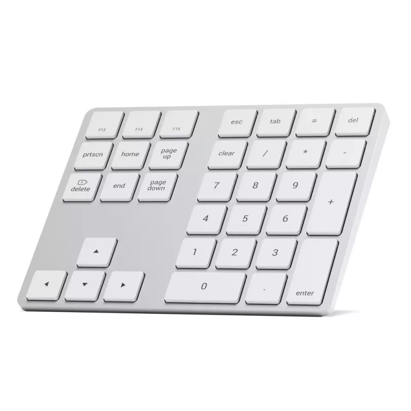 Satechi ST-XLABKS teclado numérico sem fios Bluetooth Extended, prateado