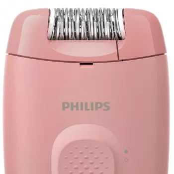 Depiladora Philips BRE227/00 com fio rosa — função de massagem, alimentação elétrica, com escova de limpeza