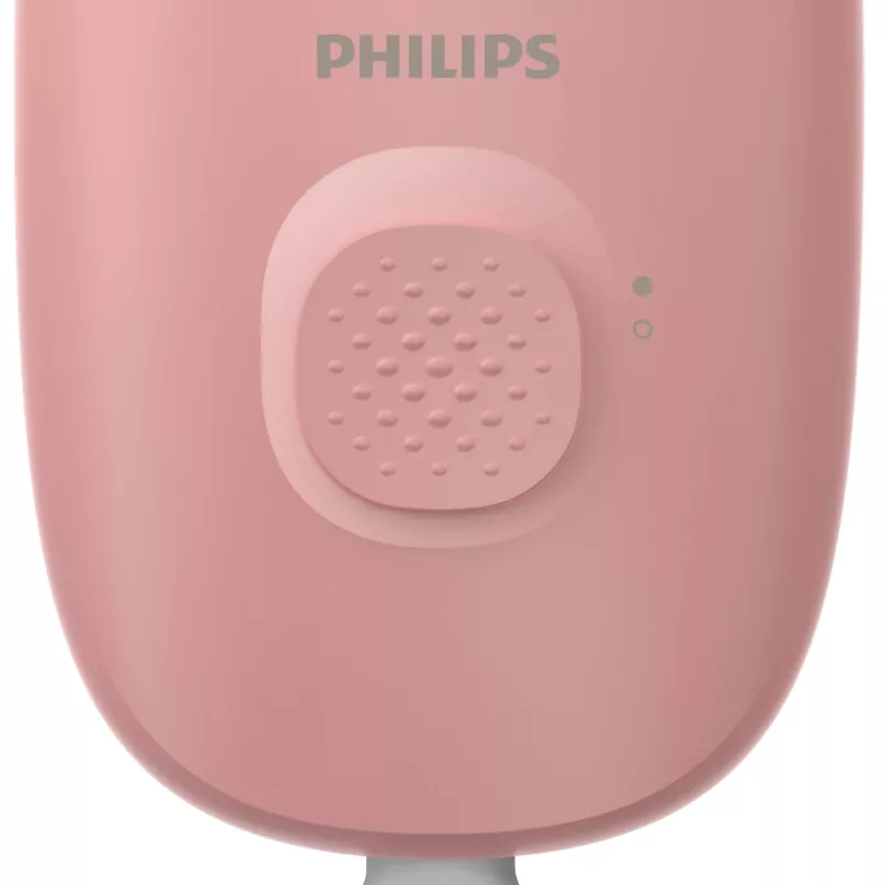 Depiladora Philips BRE227/00 com fio rosa — função de massagem, alimentação elétrica, com escova de limpeza