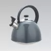Maestro MR-1302-GREY chaleira com apito para fogão, 2,5 l, aço inoxidável, cinzento