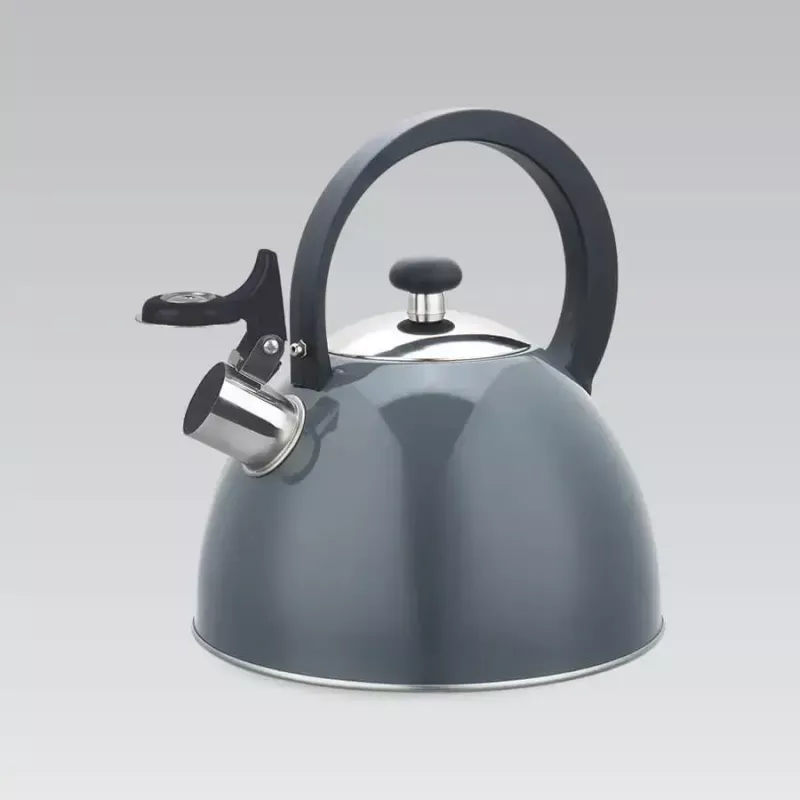 Maestro MR-1302-GREY chaleira com apito para fogão, 2,5 l, aço inoxidável, cinzento